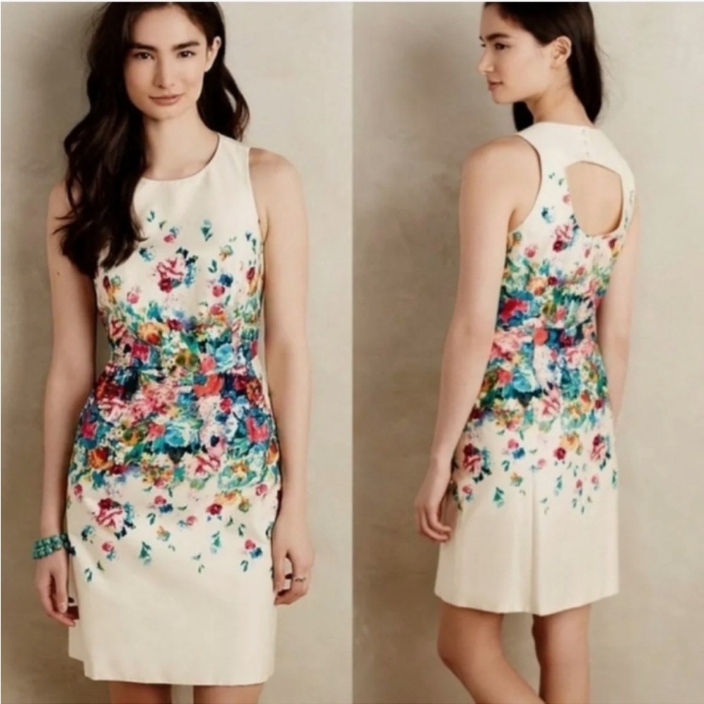Anthropologie MAEVE Floral Print Sleeveless Dress